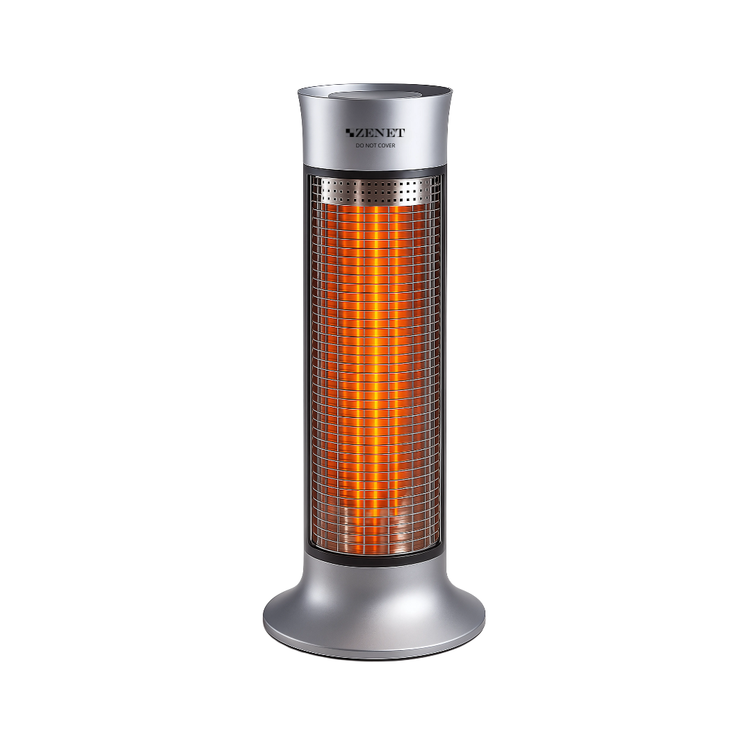 ZENET ZET-516 Infrared Heater, Silver, 1000W | Reliable